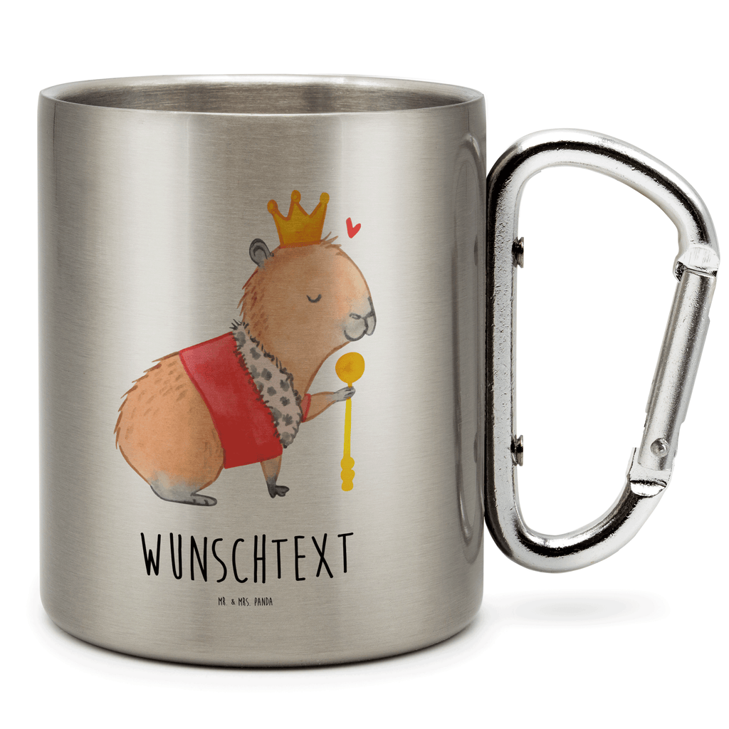 Personalisierter Edelstahlbecher Capybara König Personalisierte Edelstahltasse, Personalisierter Edelstahlbecher, Personalisierter Outdoor Becher, Personalisierte Outdoor Tasse, Tiermotive, Gute Laune, lustige Sprüche, Tiere, Capybara, König