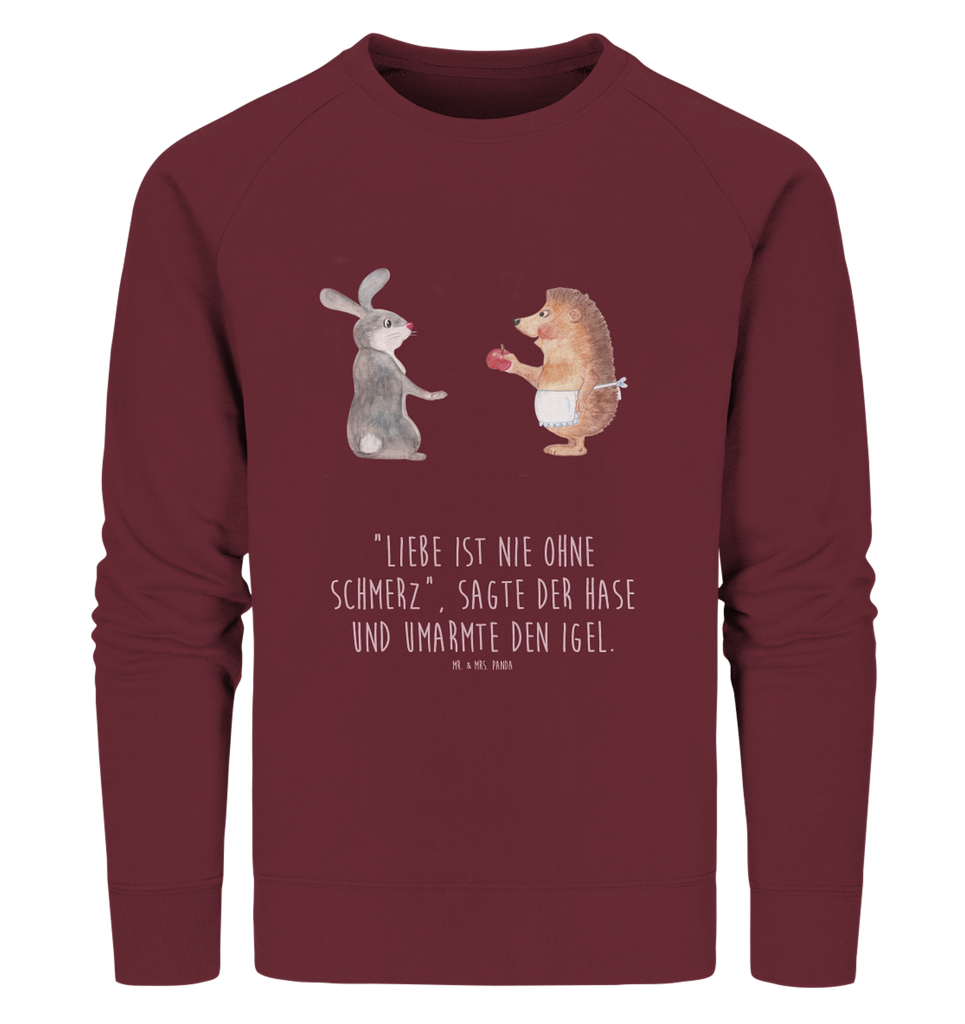 Organic Pullover Hase Igel Pullover, Pullover Männer, Pullover Frauen, Sweatshirt, Sweatshirt Männer, Sweatshirt Frauen, Unisex, Tiermotive, Gute Laune, lustige Sprüche, Tiere, Igel und Hase, Igel, Hase, Liebe Spruch, Liebeskummer Geschenk, Herzschmerz, Trösten, Trennungsschmerz, Spruch romantisch