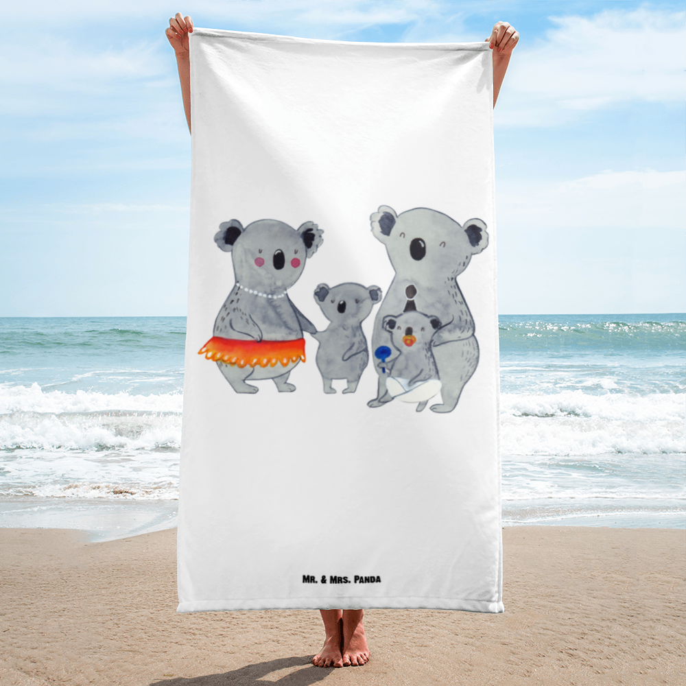 XL Badehandtuch Koala Familie Handtuch, Badetuch, Duschtuch, Strandtuch, Saunatuch, Familie, Vatertag, Muttertag, Bruder, Schwester, Mama, Papa, Oma, Opa, Koala, Koalas, Family, Kinder, Geschwister, Familienleben