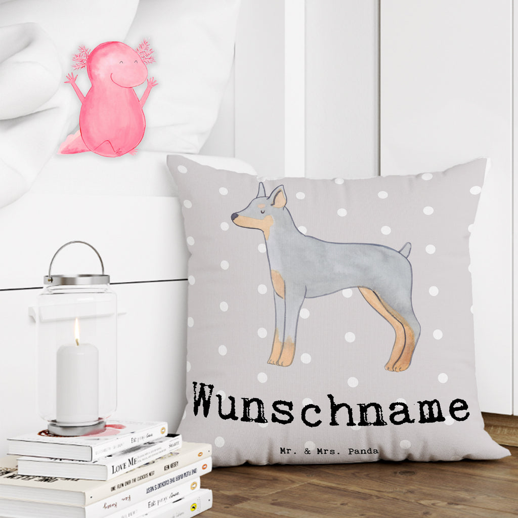 Personalisiertes Kissen Dobermann Pinscher Lebensretter Kissen, personalisiert, Name, Wunschname, bedrucken, Kopfkissen, Hund, Hunderasse, Rassehund, Hundebesitzer, Geschenk, Tierfreund, Schenken, Welpe, Dobermann Pinscher