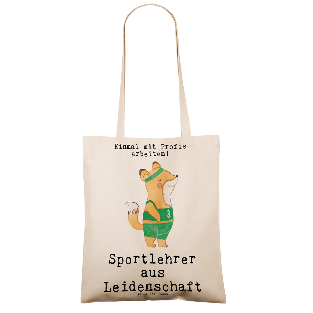 Tragetasche Sportlehrer aus Leidenschaft Beuteltasche, Beutel, Einkaufstasche, Jutebeutel, Stoffbeutel, Tasche, Shopper, Umhängetasche, Strandtasche, Schultertasche, Stofftasche, Tragetasche, Badetasche, Jutetasche, Einkaufstüte, Laptoptasche, Beruf, Ausbildung, Jubiläum, Abschied, Rente, Kollege, Kollegin, Geschenk, Schenken, Arbeitskollege, Mitarbeiter, Firma, Danke, Dankeschön