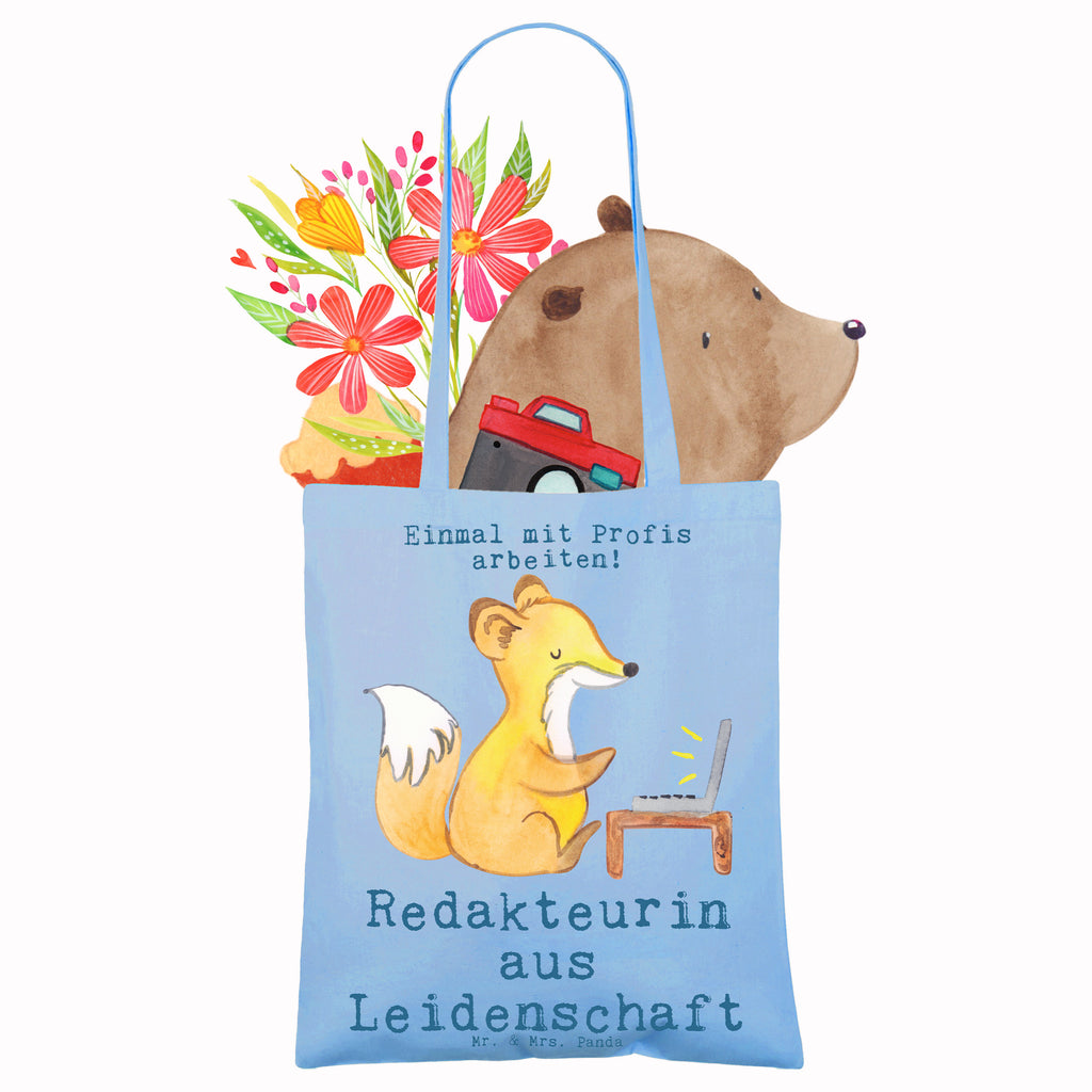 Tragetasche Redakteurin aus Leidenschaft Beuteltasche, Beutel, Einkaufstasche, Jutebeutel, Stoffbeutel, Tasche, Shopper, Umhängetasche, Strandtasche, Schultertasche, Stofftasche, Tragetasche, Badetasche, Jutetasche, Einkaufstüte, Laptoptasche, Beruf, Ausbildung, Jubiläum, Abschied, Rente, Kollege, Kollegin, Geschenk, Schenken, Arbeitskollege, Mitarbeiter, Firma, Danke, Dankeschön, Online, Redakteurin, Referentin, Journalistin