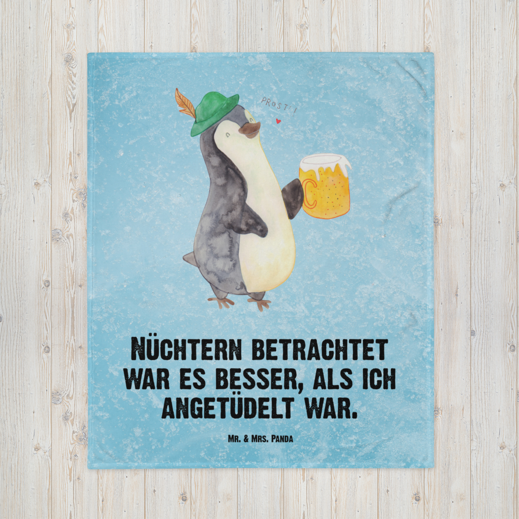 Kuscheldecke Pinguin Bier Decke, Wohndecke, Tagesdecke, Wolldecke, Sofadecke, Pinguin, Pinguine, Bier, Oktoberfest