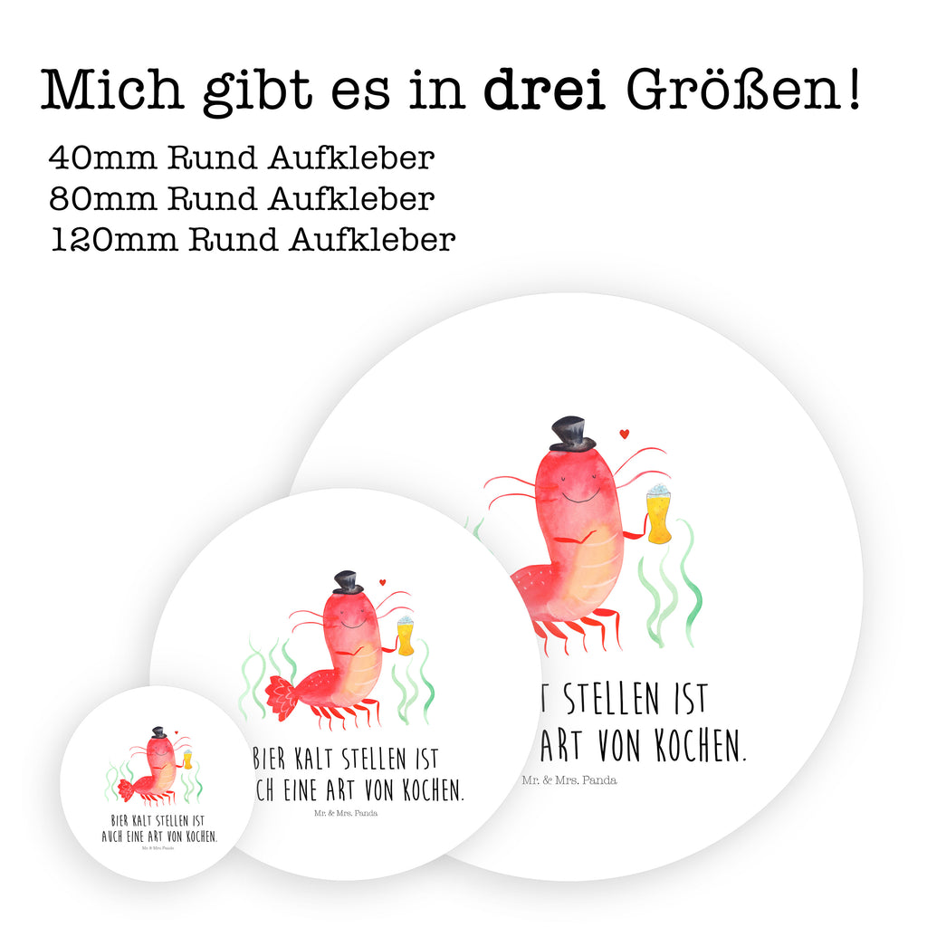 Rund Aufkleber Hummer mit Weizen Sticker, Aufkleber, Etikett, Meerestiere, Meer, Urlaub, Garnele, Garnelen, Bier, Kochen, Männerhaushalt, Junggeselle, Junggesellin, Bierliebhaber, Kneipe, Gasthaus, Wirtschaft