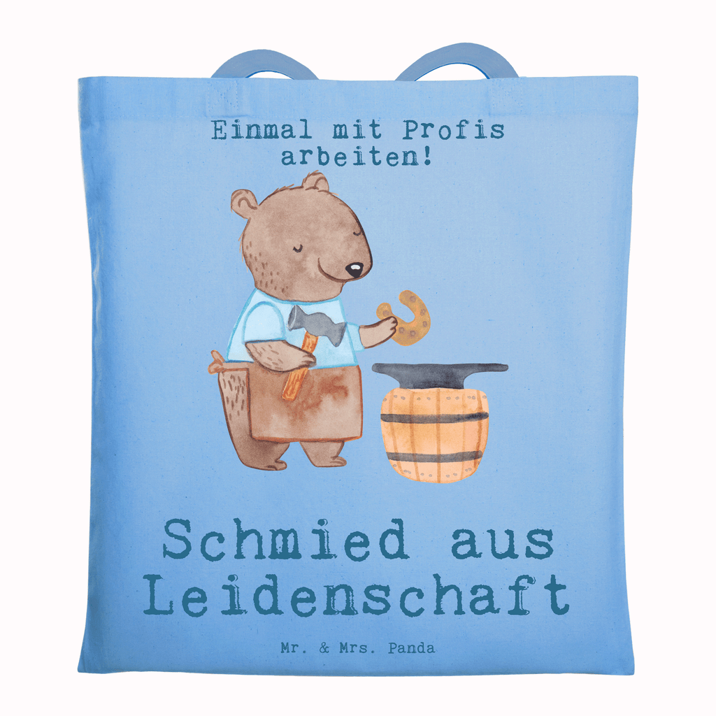 Tragetasche Schmied aus Leidenschaft Beuteltasche, Beutel, Einkaufstasche, Jutebeutel, Stoffbeutel, Tasche, Shopper, Umhängetasche, Strandtasche, Schultertasche, Stofftasche, Tragetasche, Badetasche, Jutetasche, Einkaufstüte, Laptoptasche, Beruf, Ausbildung, Jubiläum, Abschied, Rente, Kollege, Kollegin, Geschenk, Schenken, Arbeitskollege, Mitarbeiter, Firma, Danke, Dankeschön