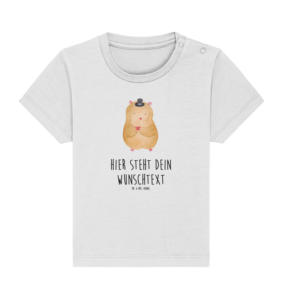 Personalisiertes Baby Shirt Hamster Hut Personalisiertes Baby T-Shirt, Personalisiertes Jungen Baby T-Shirt, Personalisiertes Mädchen Baby T-Shirt, Personalisiertes Shirt, Tiermotive, Gute Laune, lustige Sprüche, Tiere, Hamster, Hut, Magier, Zylinder, Zwerghamster, Zauberer