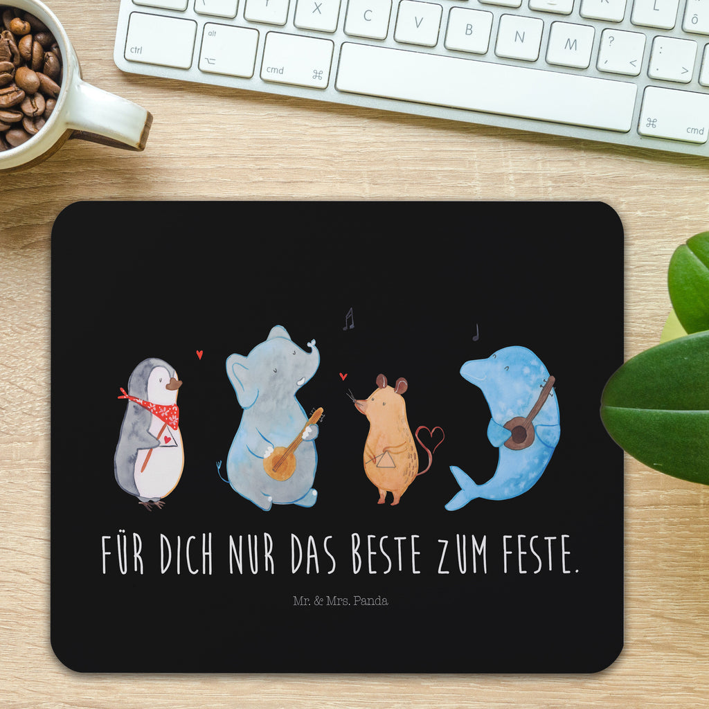 Mauspad Big Band Mousepad, Computer zubehör, Büroausstattung, PC Zubehör, Arbeitszimmer, Mauspad, Einzigartiges Mauspad, Designer Mauspad, Mausunterlage, Mauspad Büro, Tiermotive, Gute Laune, lustige Sprüche, Tiere, Hund, Pinguin, Maus, Elefant, Delfin, Gitarre, Band, Triangel, Musikanten, Musik