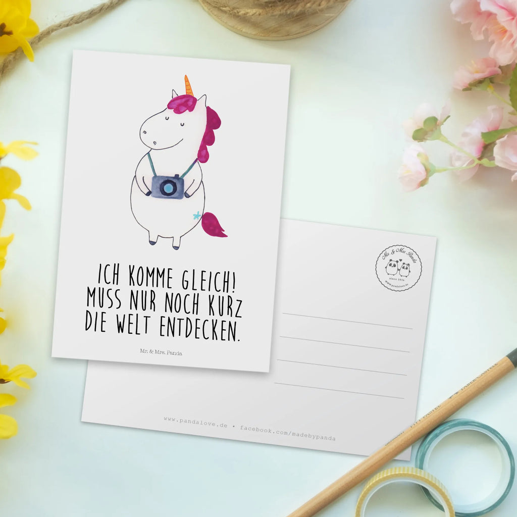 Postkarte Einhorn Fotograf Postkarte, Karte, Geschenkkarte, Grußkarte, Einladung, Ansichtskarte, Geburtstagskarte, Einladungskarte, Dankeskarte, Ansichtskarten, Einladung Geburtstag, Einladungskarten Geburtstag, Einhorn, Einhörner, Einhorn Deko, Pegasus, Unicorn, Fotograf, Fotografie, Kamera, Reisen, Weltreise, Weltenbummler, Urlaub, Tourist, Kurztrip, Reise, Städtereise