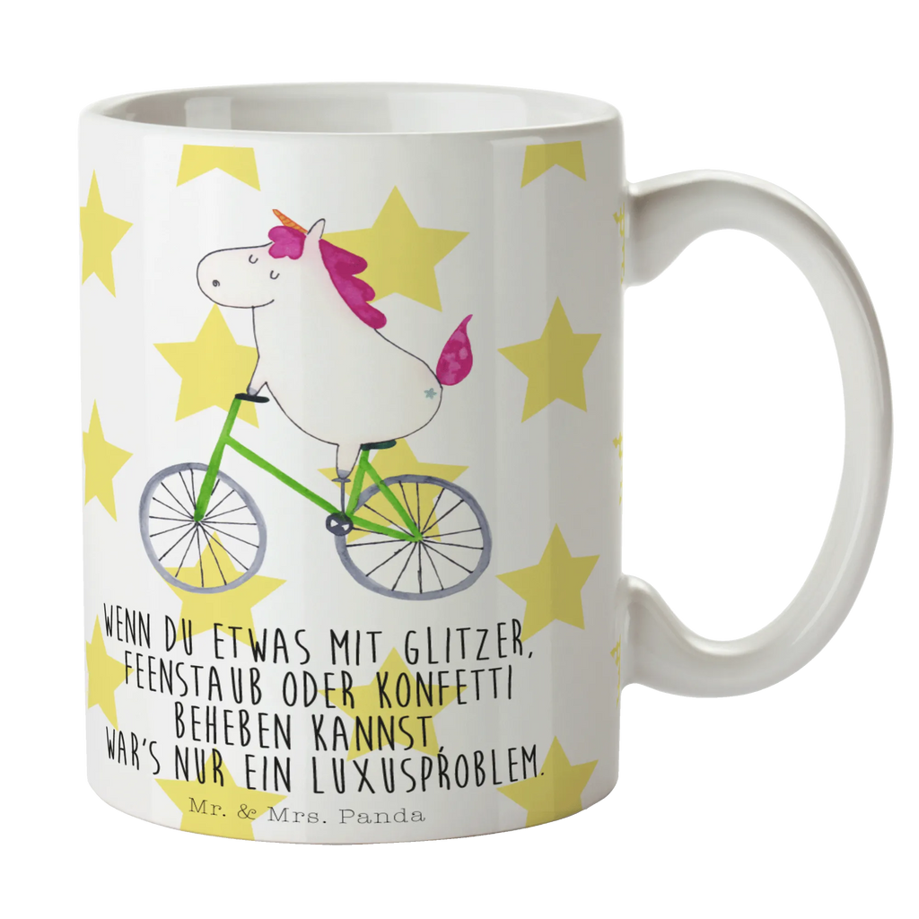 Tasse Einhorn Radfahrer Tasse, Kaffeetasse, Teetasse, Becher, Kaffeebecher, Teebecher, Keramiktasse, Porzellantasse, Büro Tasse, Geschenk Tasse, Tasse Sprüche, Tasse Motive, Kaffeetassen, Tasse bedrucken, Designer Tasse, Cappuccino Tassen, Schöne Teetassen, Einhorn, Einhörner, Einhorn Deko, Pegasus, Unicorn, Radfahren, Radfahrer, Rad, Bike, Feenstaub, Konfetti, Luxusproblem, Kummer, Liebeskummer