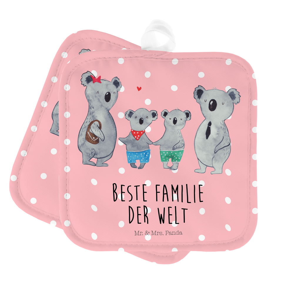 2er Set Topflappen  Koala Familie zwei Topflappen, Topfuntersetzer, Ofenhandschuh, Topflappen Set, Topflappen lustig, Topflappen mit Spruch, Familie, Vatertag, Muttertag, Bruder, Schwester, Mama, Papa, Oma, Opa, Koala, Koalabär, beste Familie, Familienzeit, Familienleben, Koalafamilie, Lieblingsfamilie