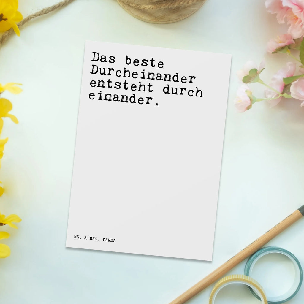 Postkarte Sprüche und Zitate Das beste Durcheinander entsteht durch einander. Postkarte, Karte, Geschenkkarte, Grußkarte, Einladung, Ansichtskarte, Geburtstagskarte, Einladungskarte, Dankeskarte, Ansichtskarten, Einladung Geburtstag, Einladungskarten Geburtstag, Spruch, Sprüche, lustige Sprüche, Weisheiten, Zitate, Spruch Geschenke, Spruch Sprüche Weisheiten Zitate Lustig Weisheit Worte