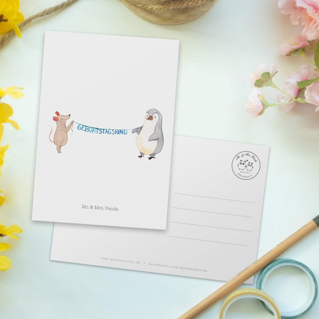 Postkarte Maus Pinguin Geburtstag Postkarte, Karte, Geschenkkarte, Grußkarte, Einladung, Ansichtskarte, Geburtstagskarte, Einladungskarte, Dankeskarte, Ansichtskarten, Einladung Geburtstag, Einladungskarten Geburtstag, Geburtstag, Geburtstagsgeschenk, Geschenk, Maus, Pinguin, Geburtstage, Happy Birthday, Geburtstagsfeier