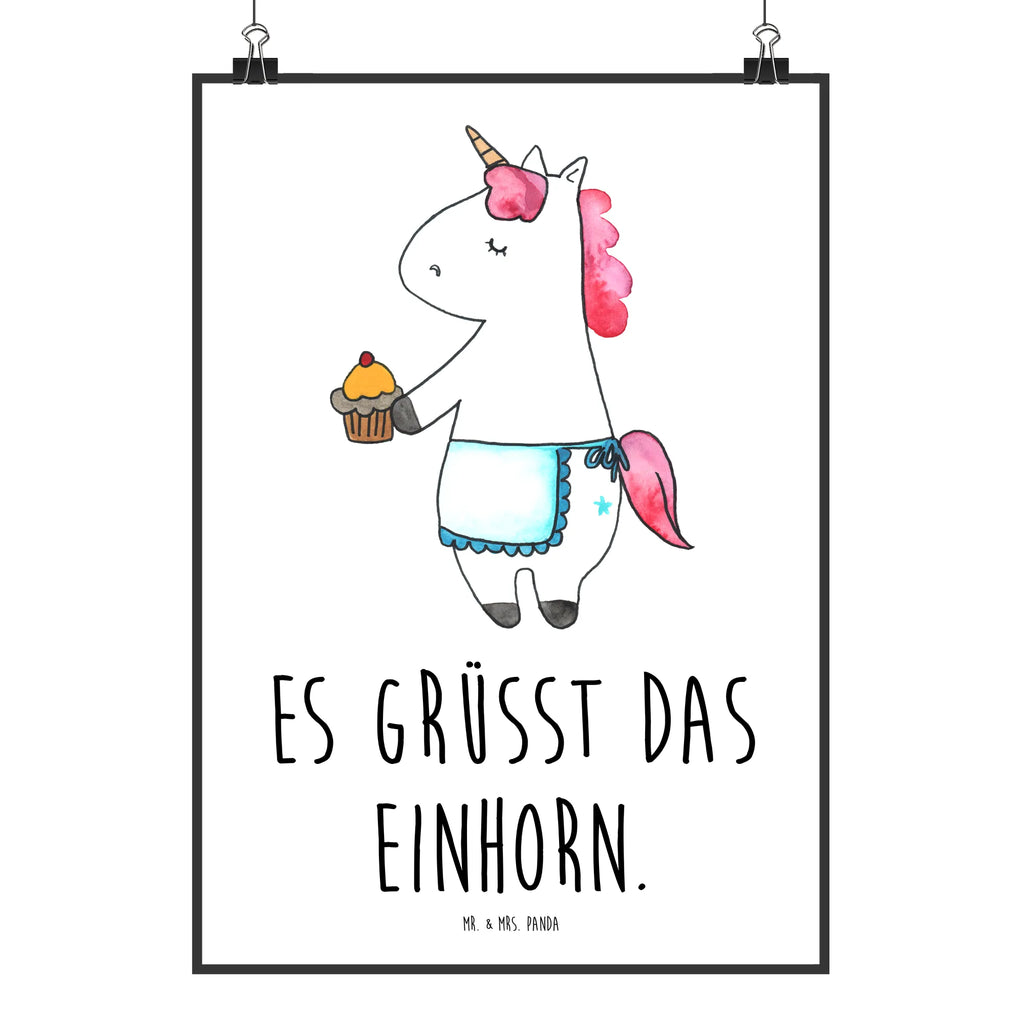 Poster Einhorn Muffin Poster, Wandposter, Bild, Wanddeko, Küchenposter, Kinderposter, Wanddeko Bild, Raumdekoration, Wanddekoration, Handgemaltes Poster, Mr. & Mrs. Panda Poster, Designposter, Kunstdruck, Posterdruck, Einhorn, Einhörner, Einhorn Deko, Unicorn, Geburtstag, Backen, Muffin, Kekse, Geburtstagsgrüße, Glückwünsche, Liebesgrüße, Grüße