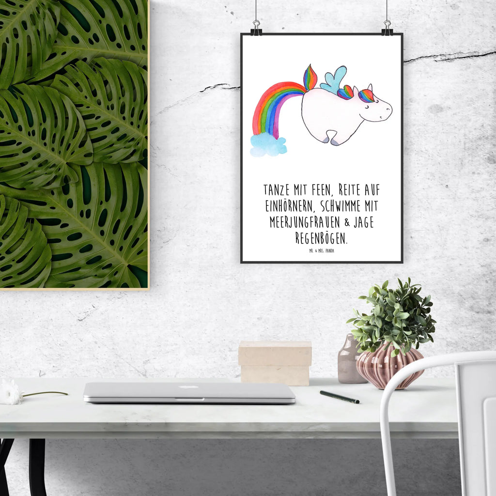 Poster Einhorn Pegasus Poster, Wandposter, Bild, Wanddeko, Küchenposter, Kinderposter, Wanddeko Bild, Raumdekoration, Wanddekoration, Handgemaltes Poster, Mr. & Mrs. Panda Poster, Designposter, Kunstdruck, Posterdruck, Einhorn, Einhörner, Einhorn Deko, Pegasus, Unicorn, Regenbogen, Spielen, Realität, Glitzer, Erwachsenwerden