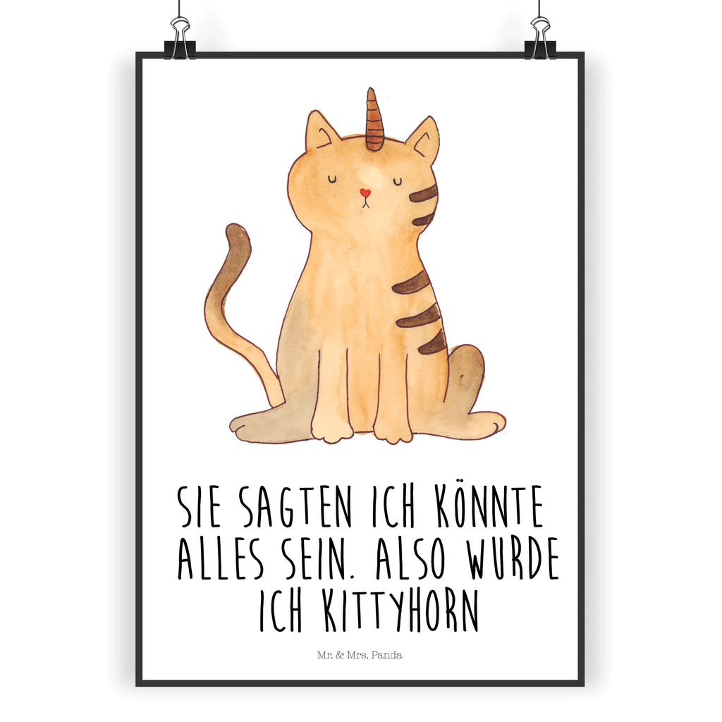 Poster Einhorn Katze Poster, Wandposter, Bild, Wanddeko, Küchenposter, Kinderposter, Wanddeko Bild, Raumdekoration, Wanddekoration, Handgemaltes Poster, Mr. & Mrs. Panda Poster, Designposter, Kunstdruck, Posterdruck, Einhorn, Einhörner, Einhorn Deko, Pegasus, Unicorn, Katzer, Mieze, Regenbogen, Glitzer, Einhornpower, Erwachsenwerden, Katze, Katzenhorn, Einhornkatze, Kittyhorn