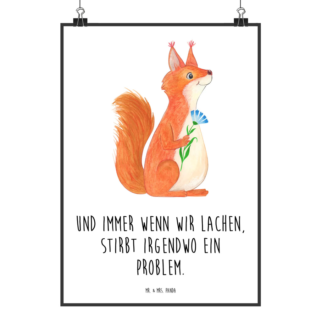 Poster Eichhörnchen Blume Poster, Wandposter, Bild, Wanddeko, Küchenposter, Kinderposter, Wanddeko Bild, Raumdekoration, Wanddekoration, Handgemaltes Poster, Mr. & Mrs. Panda Poster, Designposter, Kunstdruck, Posterdruck, Tiermotive, Gute Laune, lustige Sprüche, Tiere, Eichhörnchen, Eichhorn, Spruch positiv, Lachen, Spaß, Motivation Sprüche, Motivation Bilder, glücklich Spruch, Spruch Deko