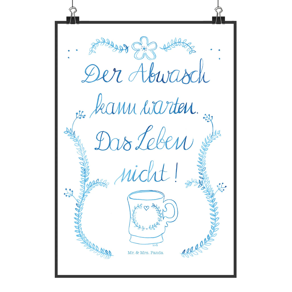 Poster Der Abwasch kann warten Poster, Wandposter, Bild, Wanddeko, Küchenposter, Kinderposter, Wanddeko Bild, Raumdekoration, Wanddekoration, Handgemaltes Poster, Mr. & Mrs. Panda Poster, Designposter, Kunstdruck, Posterdruck, Blumen Deko, Frühlings Deko, Sommer Deko, Dekoration, positive Botschaft, Naturliebhaber, Outdoor, Natur, Abenteuer, Lebensweisheit, Weisheit, Küche Deko, Küche Spruch, Abwasch, Küchendienst, Leben Spruch, Geschenk Reise