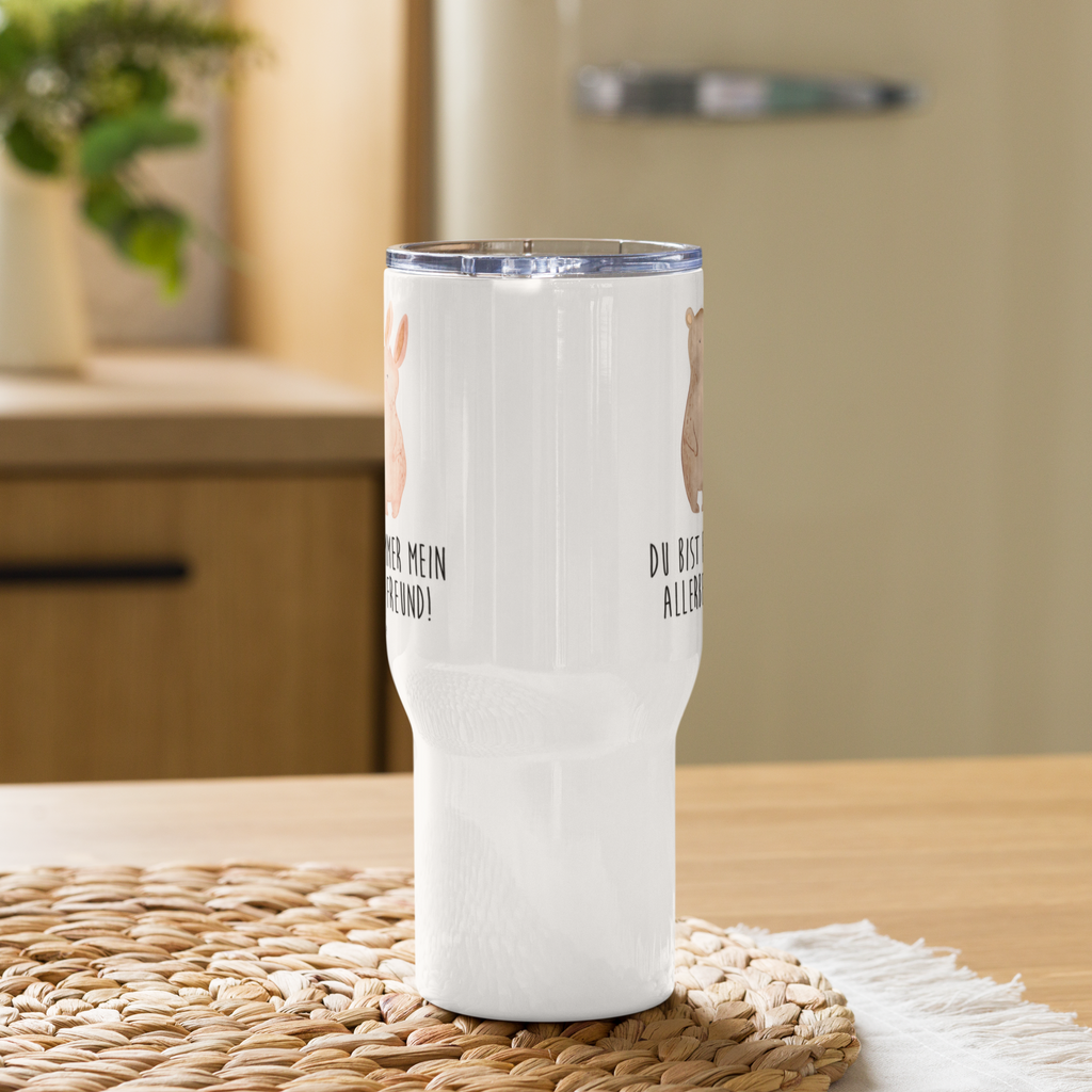 XXL Thermobecher Bär und Hase Umarmen Thermobecher, XL Thermobecher, Reisebecher, XL Reisetasse, Großer Thermobecher, Autobecher, Jumbo Becher, Liebe, Partner, Freund, Freundin, Ehemann, Ehefrau, Heiraten, Verlobung, Heiratsantrag, Liebesgeschenk, Jahrestag, Hocheitstag, Freunde, bester Freund, Hase, Bär, Bärchen, best friends