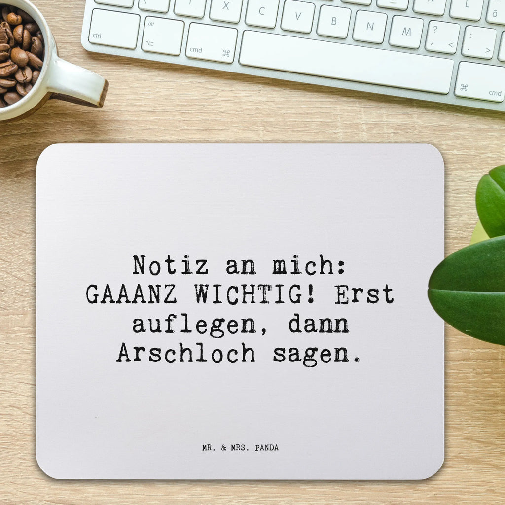 Mauspad Sprüche und Zitate Notiz an mich: GAAANZ WICHTIG! Erst auflegen, dann Arschloch sagen. Mousepad, Computer zubehör, Büroausstattung, PC Zubehör, Arbeitszimmer, Mauspad, Einzigartiges Mauspad, Designer Mauspad, Mausunterlage, Mauspad Büro, Spruch, Sprüche, lustige Sprüche, Weisheiten, Zitate, Spruch Geschenke, Spruch Sprüche Weisheiten Zitate Lustig Weisheit Worte