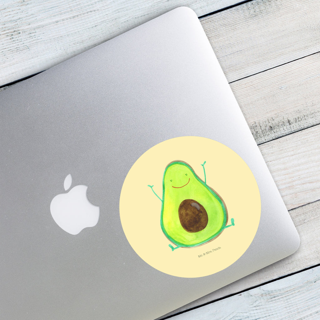 Rund Aufkleber Avocado Glücklich Sticker, Aufkleber, Etikett, Avocado, Veggie, Vegan, Gesund, Chaos