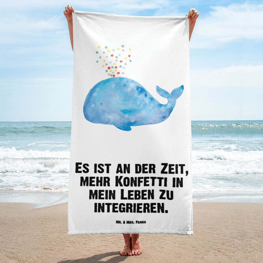 XL Badehandtuch Wal Konfetti Handtuch, Badetuch, Duschtuch, Strandtuch, Saunatuch, Meerestiere, Meer, Urlaub, Wal, Konfetti, Wale, Motivation, Neuanfang, Trennung, Diät, Abnehmen, Neustart, Lebensabschnitt, Geburtstag