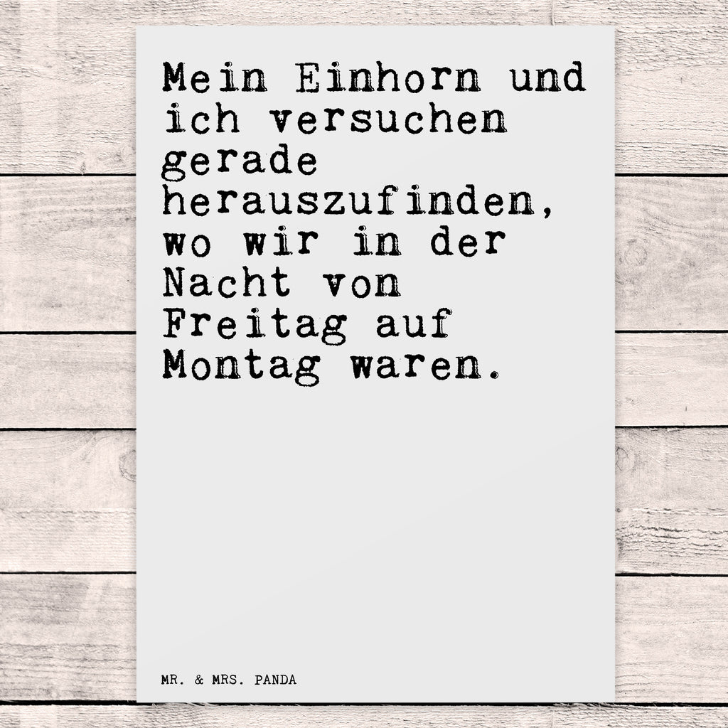 Postkarte Mein Einhorn und ich... Postkarte, Karte, Geschenkkarte, Grußkarte, Einladung, Ansichtskarte, Geburtstagskarte, Einladungskarte, Dankeskarte, Ansichtskarten, Einladung Geburtstag, Einladungskarten Geburtstag, Spruch, Sprüche, lustige Sprüche, Weisheiten, Zitate, Spruch Geschenke, Spruch Sprüche Weisheiten Zitate Lustig Weisheit Worte