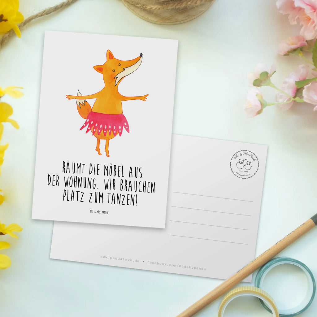 Postkarte Fuchs Ballerina Postkarte, Karte, Geschenkkarte, Grußkarte, Einladung, Ansichtskarte, Geburtstagskarte, Einladungskarte, Dankeskarte, Ansichtskarten, Einladung Geburtstag, Einladungskarten Geburtstag, Fuchs, Fuchs Spruch, Füchse, Füchsin, Ballerina, Ballett, Tänzerin, Tanzen, Party, Geburtstag