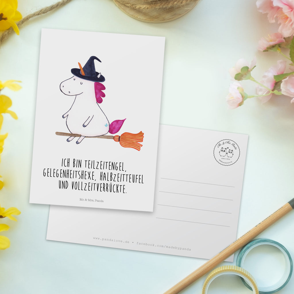 Postkarte Einhorn Hexe Postkarte, Karte, Geschenkkarte, Grußkarte, Einladung, Ansichtskarte, Geburtstagskarte, Einladungskarte, Dankeskarte, Ansichtskarten, Einladung Geburtstag, Einladungskarten Geburtstag, Einhorn, Einhörner, Einhorn Deko, Pegasus, Unicorn, Frau, Ehefrau, Hexe, Teufel, Engel, Verrückte, Freundin, Leben, Zicke