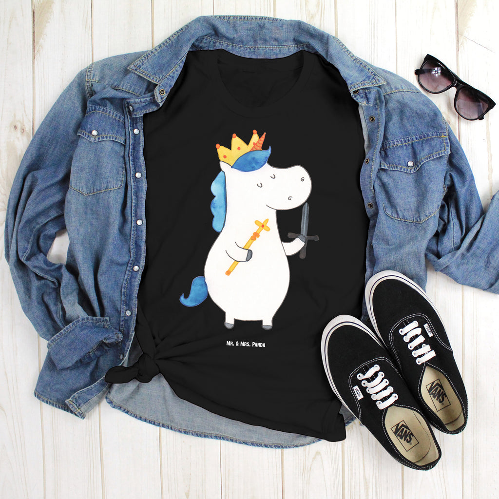 T-Shirt Standard Einhorn König mit Schwert T-Shirt, Shirt, Tshirt, Lustiges T-Shirt, T-Shirt mit Spruch, Party, Junggesellenabschied, Jubiläum, Geburstag, Herrn, Damen, Männer, Frauen, Schlafshirt, Nachthemd, Sprüche, Einhorn, Einhörner, Einhorn Deko, Pegasus, Unicorn, König, Ritter, Mittelalter