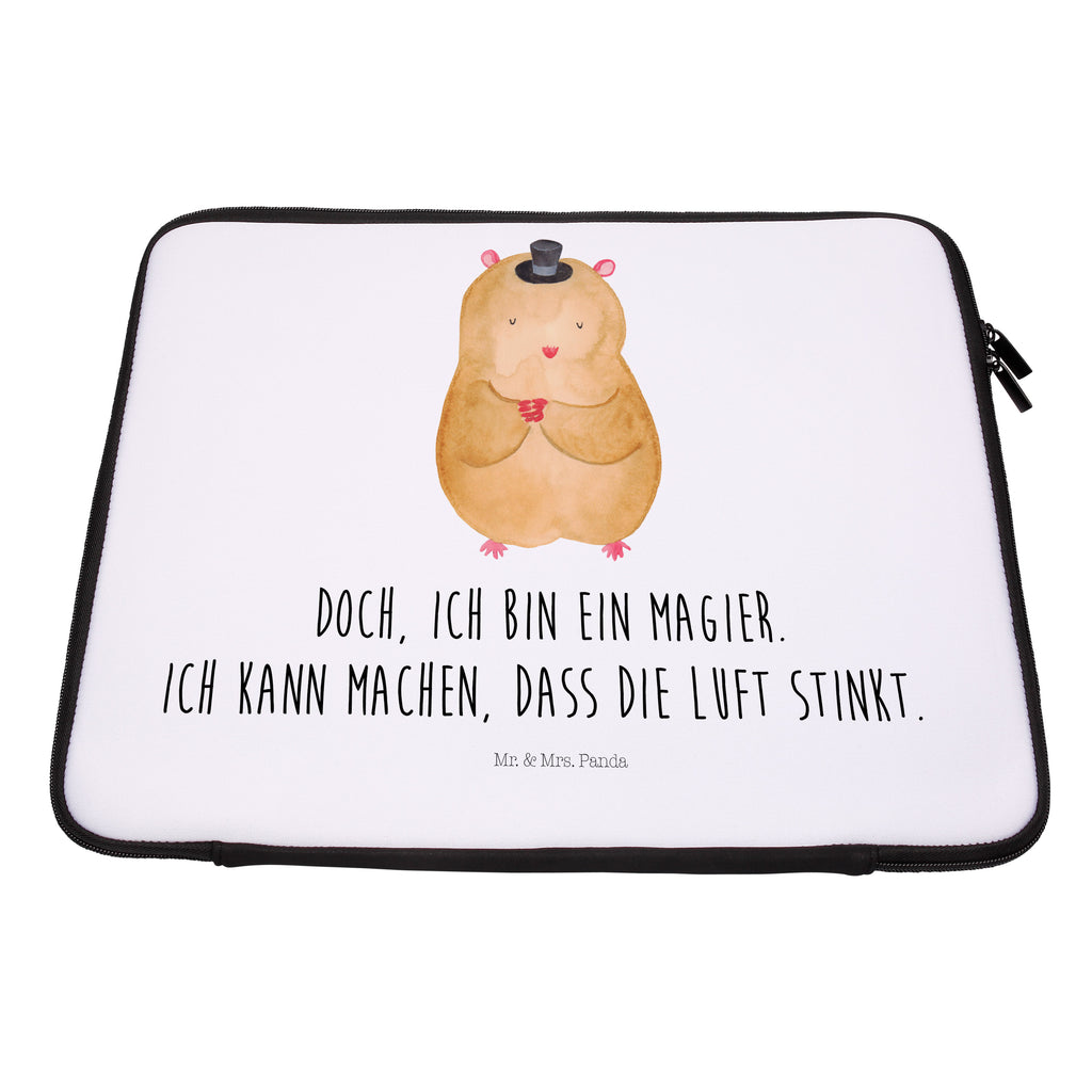 Notebook Tasche Hamster mit Hut Notebook Tasche, Laptop, Computertasche, Tasche, Notebook-Tasche, Notebook-Reisehülle, Notebook Schutz, Tiermotive, Gute Laune, lustige Sprüche, Tiere, Hamster, Hut, Magier, Zylinder, Zwerghamster, Zauberer