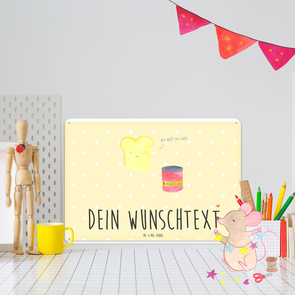 Personalisiertes Blechschild Toast Marmelade Blechschild, Metallschild, Geschenk Schild, Schild, Magnet-Metall-Schild, Deko Schild, Wandschild, Wand-Dekoration, Türschild, Tiermotive, Gute Laune, lustige Sprüche, Tiere, Toast, Marmelade, Dreamteam, süße Postkarte, süß, Küche Deko, Küche Spruch, Frühstück Einladung, Brot, Toastbrot