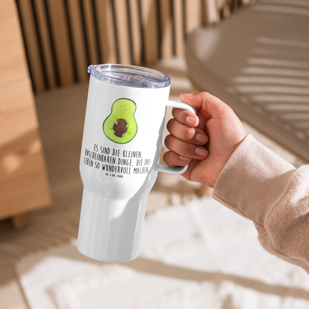 XXL Thermobecher Avocado Kern Thermobecher, XL Thermobecher, Reisebecher, XL Reisetasse, Großer Thermobecher, Autobecher, Jumbo Becher, Avocado, Veggie, Vegan, Gesund, Avokado, Avocadokern, Kern, Pflanze, Spruch Leben