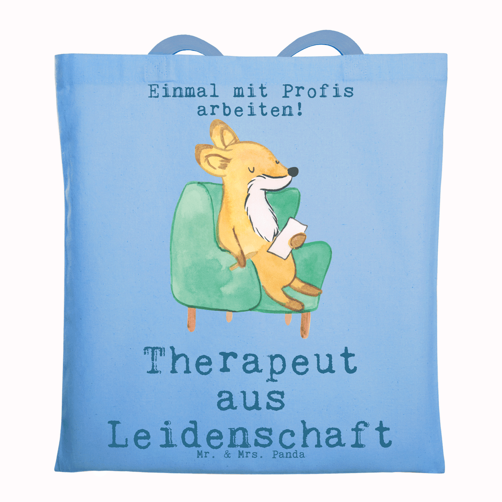 Tragetasche Therapeut aus Leidenschaft Beuteltasche, Beutel, Einkaufstasche, Jutebeutel, Stoffbeutel, Tasche, Shopper, Umhängetasche, Strandtasche, Schultertasche, Stofftasche, Tragetasche, Badetasche, Jutetasche, Einkaufstüte, Laptoptasche, Beruf, Ausbildung, Jubiläum, Abschied, Rente, Kollege, Kollegin, Geschenk, Schenken, Arbeitskollege, Mitarbeiter, Firma, Danke, Dankeschön