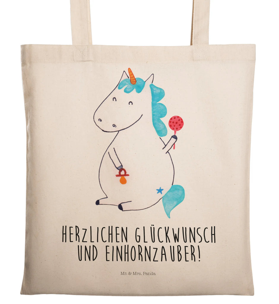 Tragetasche Einhorn Baby Beuteltasche, Beutel, Einkaufstasche, Jutebeutel, Stoffbeutel, Tasche, Shopper, Umhängetasche, Strandtasche, Schultertasche, Stofftasche, Tragetasche, Badetasche, Jutetasche, Einkaufstüte, Laptoptasche, Einhorn, Einhörner, Einhorn Deko, Unicorn, Mutter, Geburt, Geburtstag, erstes Kind, Baby, Babyglück, Nachwuchs, Eltern, Party, Kind, Schnuller