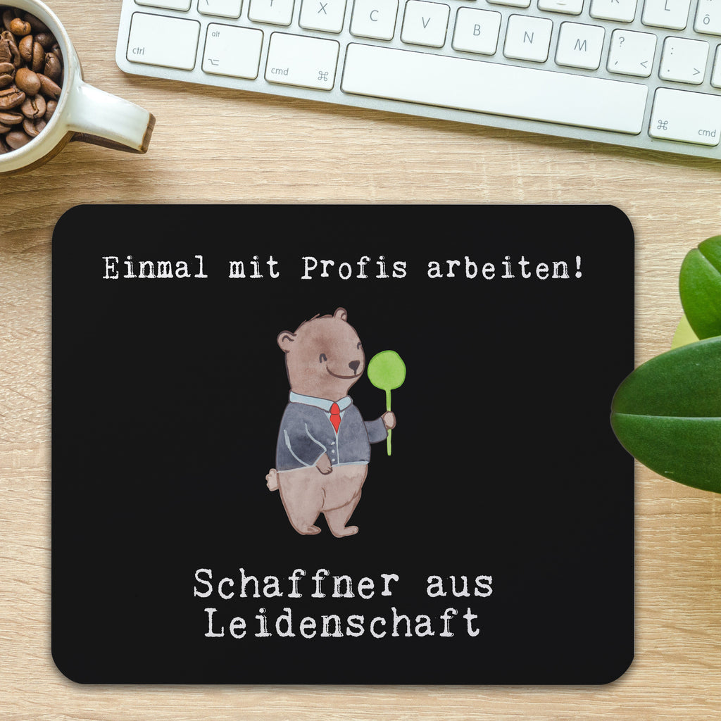 Mauspad Schaffner aus Leidenschaft Mousepad, Computer zubehör, Büroausstattung, PC Zubehör, Arbeitszimmer, Mauspad, Einzigartiges Mauspad, Designer Mauspad, Mausunterlage, Mauspad Büro, Beruf, Ausbildung, Jubiläum, Abschied, Rente, Kollege, Kollegin, Geschenk, Schenken, Arbeitskollege, Mitarbeiter, Firma, Danke, Dankeschön