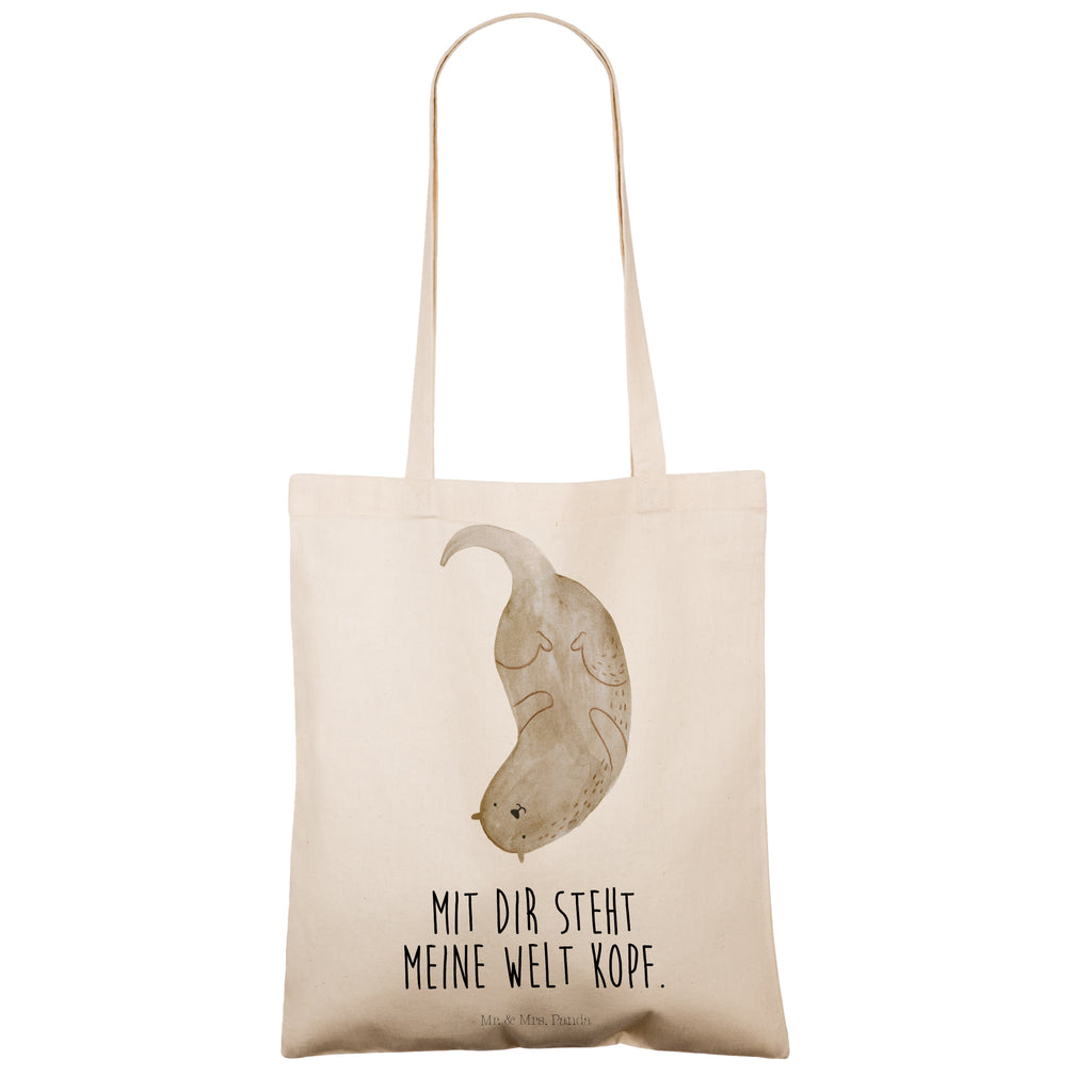 Tragetasche Otter Kopfüber Beuteltasche, Beutel, Einkaufstasche, Jutebeutel, Stoffbeutel, Tasche, Shopper, Umhängetasche, Strandtasche, Schultertasche, Stofftasche, Tragetasche, Badetasche, Jutetasche, Einkaufstüte, Laptoptasche, Otter, Fischotter, Seeotter, Otter Seeotter See Otter