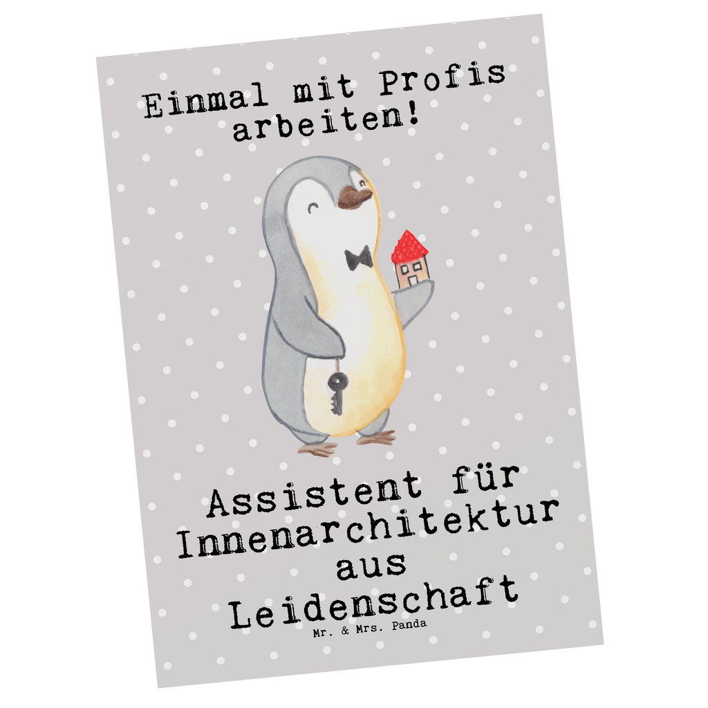 Postkarte Assistent für Innenarchitektur aus Leidenschaft Postkarte, Karte, Geschenkkarte, Grußkarte, Einladung, Ansichtskarte, Geburtstagskarte, Einladungskarte, Dankeskarte, Ansichtskarten, Einladung Geburtstag, Einladungskarten Geburtstag, Beruf, Ausbildung, Jubiläum, Abschied, Rente, Kollege, Kollegin, Geschenk, Schenken, Arbeitskollege, Mitarbeiter, Firma, Danke, Dankeschön