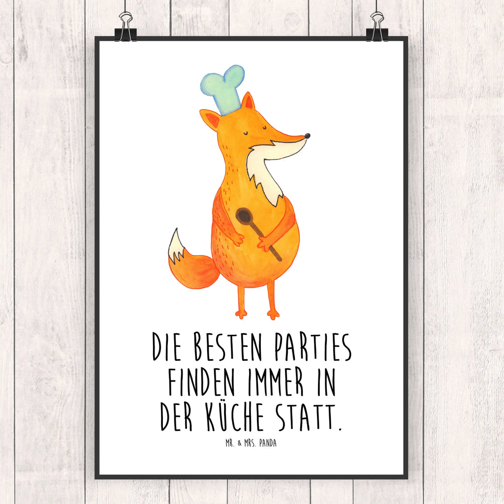 Poster Fuchs Koch Poster, Wandposter, Bild, Wanddeko, Küchenposter, Kinderposter, Wanddeko Bild, Raumdekoration, Wanddekoration, Handgemaltes Poster, Mr. & Mrs. Panda Poster, Designposter, Kunstdruck, Posterdruck, Fuchs, Füchse, Koch Geschenk, Küche Spruch, Küche Deko, Köche, Bäcker, Party Spruch, Spruch lustig, witzig