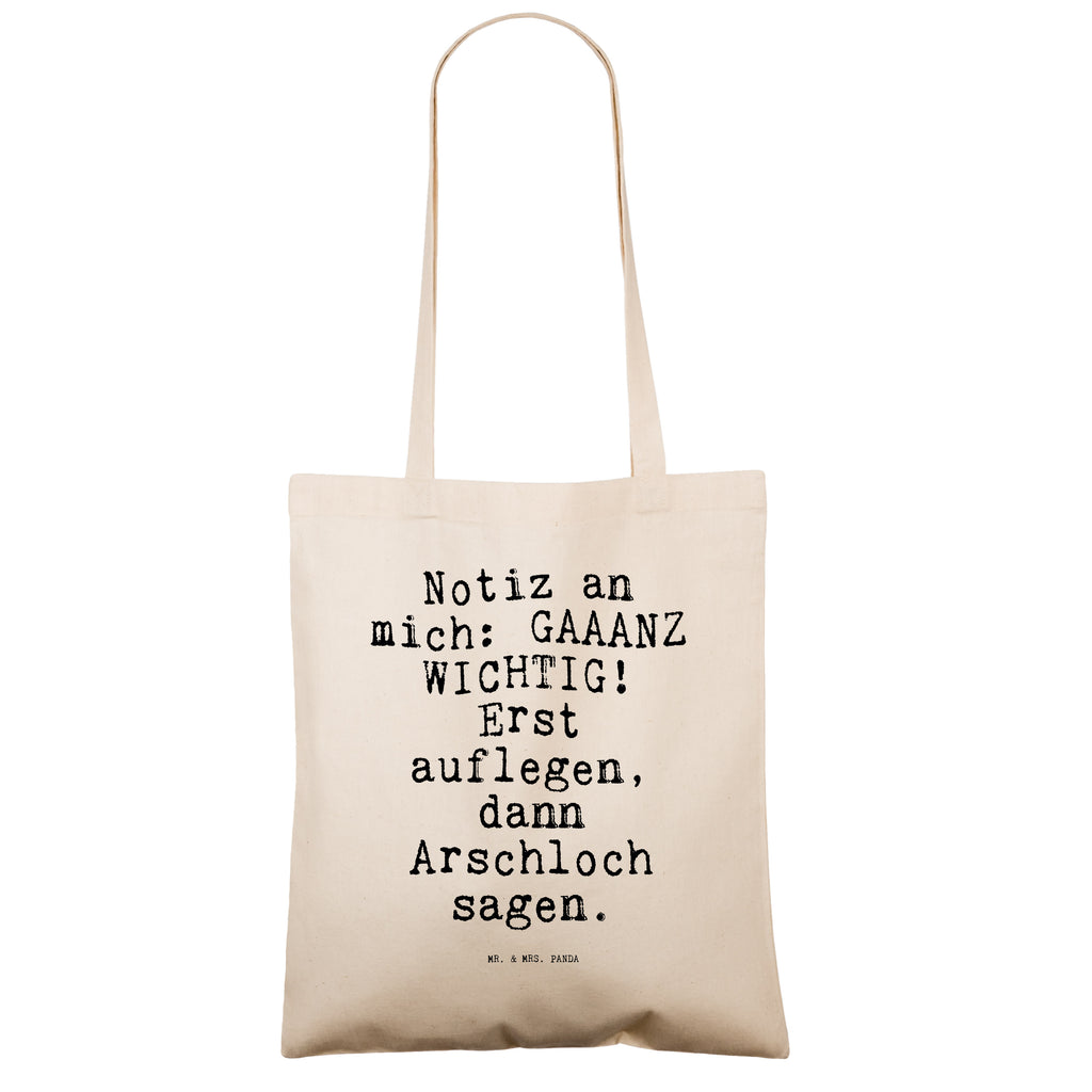 Tragetasche Notiz an mich: GAAANZ... Beuteltasche, Beutel, Einkaufstasche, Jutebeutel, Stoffbeutel, Tasche, Shopper, Umhängetasche, Strandtasche, Schultertasche, Stofftasche, Tragetasche, Badetasche, Jutetasche, Einkaufstüte, Laptoptasche, Spruch, Sprüche, lustige Sprüche, Weisheiten, Zitate, Spruch Geschenke, Spruch Sprüche Weisheiten Zitate Lustig Weisheit Worte