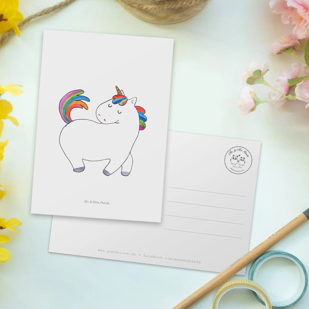 Postkarte Einhorn stolzierend Postkarte, Karte, Geschenkkarte, Grußkarte, Einladung, Ansichtskarte, Geburtstagskarte, Einladungskarte, Dankeskarte, Ansichtskarten, Einladung Geburtstag, Einladungskarten Geburtstag, Einhorn, Einhörner, Einhorn Deko, Pegasus, Unicorn, stolz, anders, bunt, Pferd, Reiter, Reiten, Freundin, Geschenk