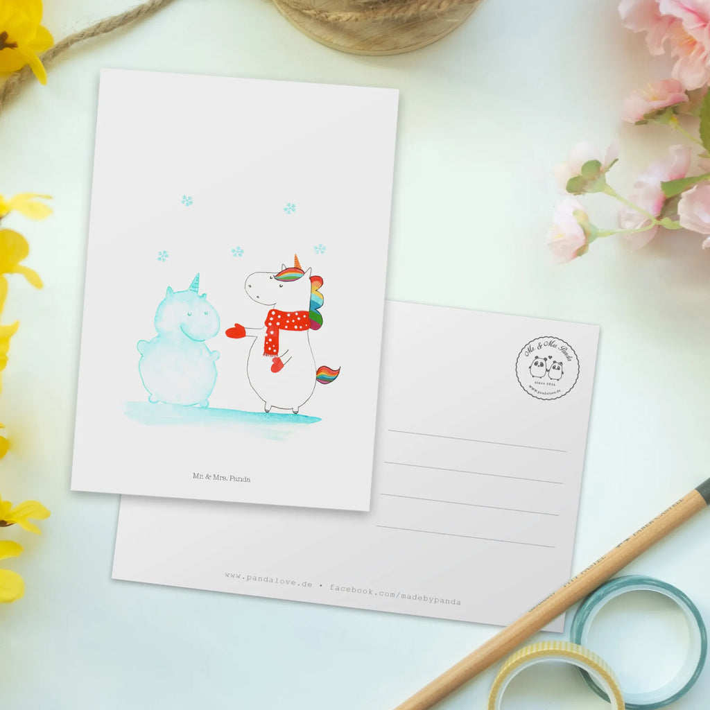 Postkarte Einhorn Schneemann Postkarte, Karte, Geschenkkarte, Grußkarte, Einladung, Ansichtskarte, Geburtstagskarte, Einladungskarte, Dankeskarte, Ansichtskarten, Einladung Geburtstag, Einladungskarten Geburtstag, Einhorn, Einhörner, Einhorn Deko, Pegasus, Unicorn, Schneemann, Winter, Schnee, Kuchen, Weihnachten, kalt, Mütze, Handschuhe, X-Mas