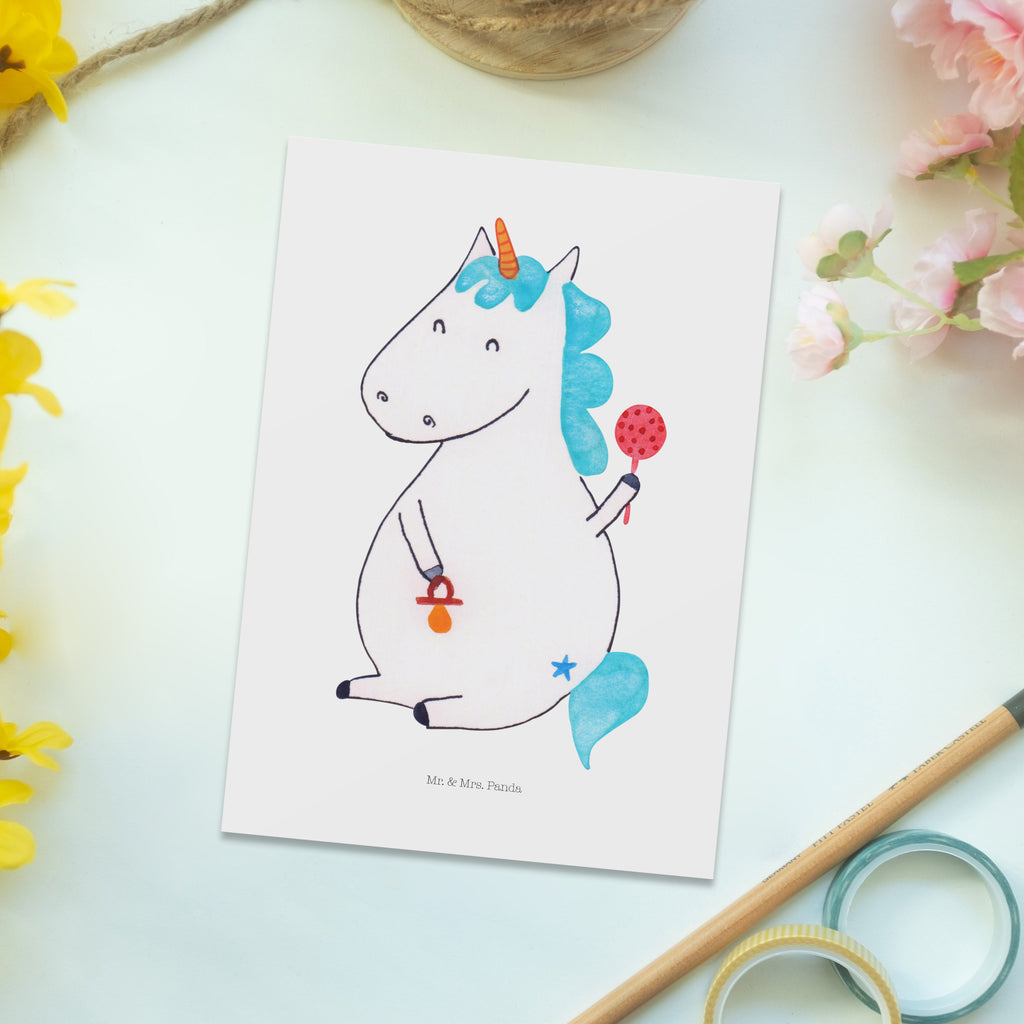 Postkarte Einhorn Baby Postkarte, Karte, Geschenkkarte, Grußkarte, Einladung, Ansichtskarte, Geburtstagskarte, Einladungskarte, Dankeskarte, Ansichtskarten, Einladung Geburtstag, Einladungskarten Geburtstag, Einhorn, Einhörner, Einhorn Deko, Pegasus, Unicorn, Mutter, Geburt, Geburtstag, erstes Kind, Baby, Babyglück, Nachwuchs, Eltern, Party, Kind, Schnuller