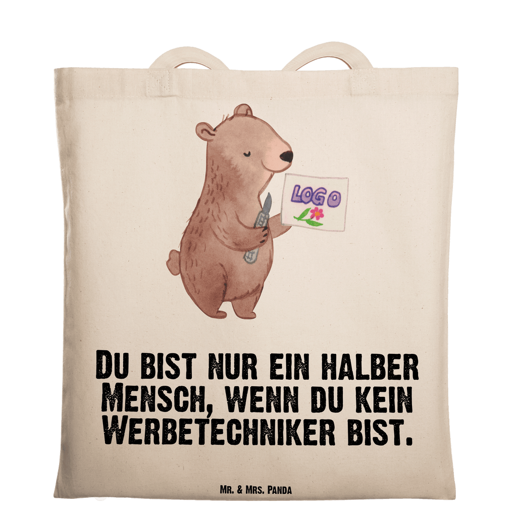 Tragetasche Werbetechniker mit Herz Beuteltasche, Beutel, Einkaufstasche, Jutebeutel, Stoffbeutel, Tasche, Shopper, Umhängetasche, Strandtasche, Schultertasche, Stofftasche, Tragetasche, Badetasche, Jutetasche, Einkaufstüte, Laptoptasche, Beruf, Ausbildung, Jubiläum, Abschied, Rente, Kollege, Kollegin, Geschenk, Schenken, Arbeitskollege, Mitarbeiter, Firma, Danke, Dankeschön