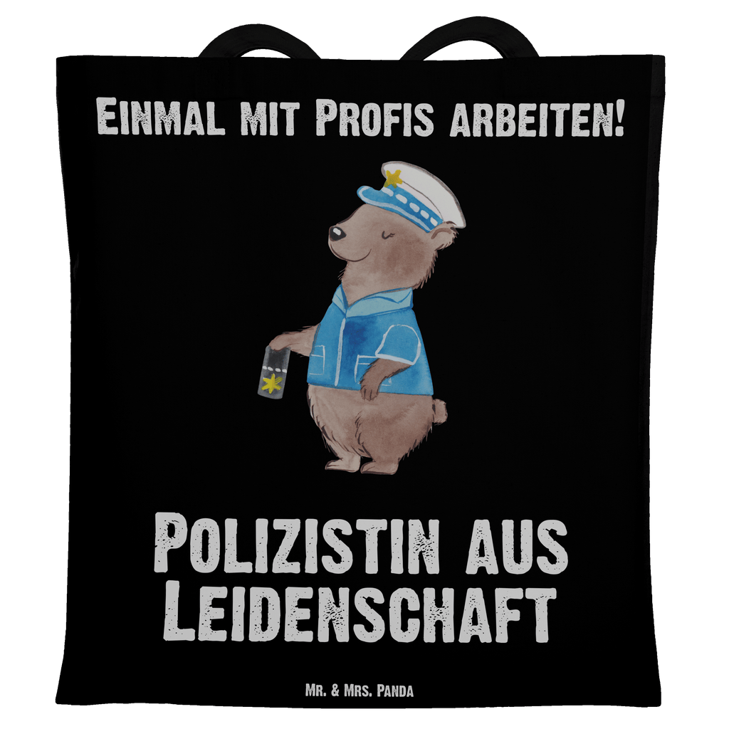 Tragetasche Polizistin aus Leidenschaft Beuteltasche, Beutel, Einkaufstasche, Jutebeutel, Stoffbeutel, Tasche, Shopper, Umhängetasche, Strandtasche, Schultertasche, Stofftasche, Tragetasche, Badetasche, Jutetasche, Einkaufstüte, Laptoptasche, Beruf, Ausbildung, Jubiläum, Abschied, Rente, Kollege, Kollegin, Geschenk, Schenken, Arbeitskollege, Mitarbeiter, Firma, Danke, Dankeschön, Polizistin, Polizeibeamtin, Wachfrau, Cop, Polizei, Studium