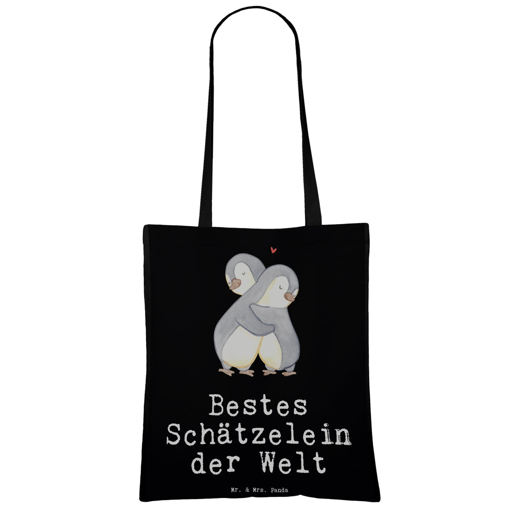 Tragetasche Pinguin Bestes Schätzelein der Welt Beuteltasche, Beutel, Einkaufstasche, Jutebeutel, Stoffbeutel, Tasche, Shopper, Umhängetasche, Strandtasche, Schultertasche, Stofftasche, Tragetasche, Badetasche, Jutetasche, Einkaufstüte, Laptoptasche, für, Dankeschön, Geschenk, Schenken, Geburtstag, Geburtstagsgeschenk, Geschenkidee, Danke, Bedanken, Mitbringsel, Freude machen, Geschenktipp, Schätzelein, Schätzchen, Schatz, Schatzi, Ehemann, Ehefrau, Freundin, Freund, Frau, Mann, Kosename, Hochzeitstag