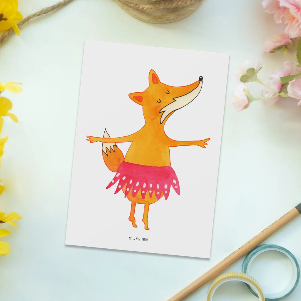 Postkarte Fuchs Ballerina Postkarte, Karte, Geschenkkarte, Grußkarte, Einladung, Ansichtskarte, Geburtstagskarte, Einladungskarte, Dankeskarte, Ansichtskarten, Einladung Geburtstag, Einladungskarten Geburtstag, Fuchs, Fuchs Spruch, Füchse, Füchsin, Ballerina, Ballett, Tänzerin, Tanzen, Party, Geburtstag