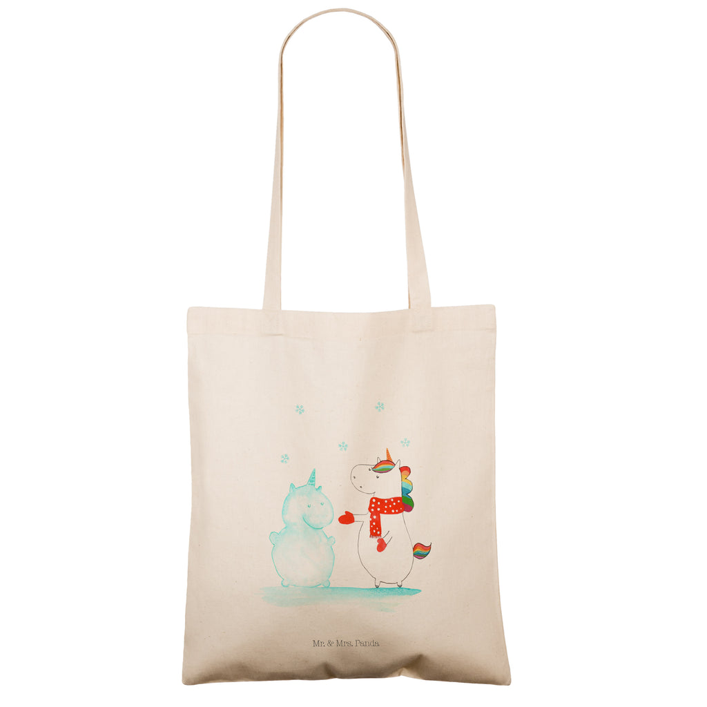 Tragetasche Einhorn Schneemann Beuteltasche, Beutel, Einkaufstasche, Jutebeutel, Stoffbeutel, Tasche, Shopper, Umhängetasche, Strandtasche, Schultertasche, Stofftasche, Tragetasche, Badetasche, Jutetasche, Einkaufstüte, Laptoptasche, Einhorn, Einhörner, Einhorn Deko, Pegasus, Unicorn, Schneemann, Winter, Schnee, Kuchen, Weihnachten, kalt, Mütze, Handschuhe, X-Mas