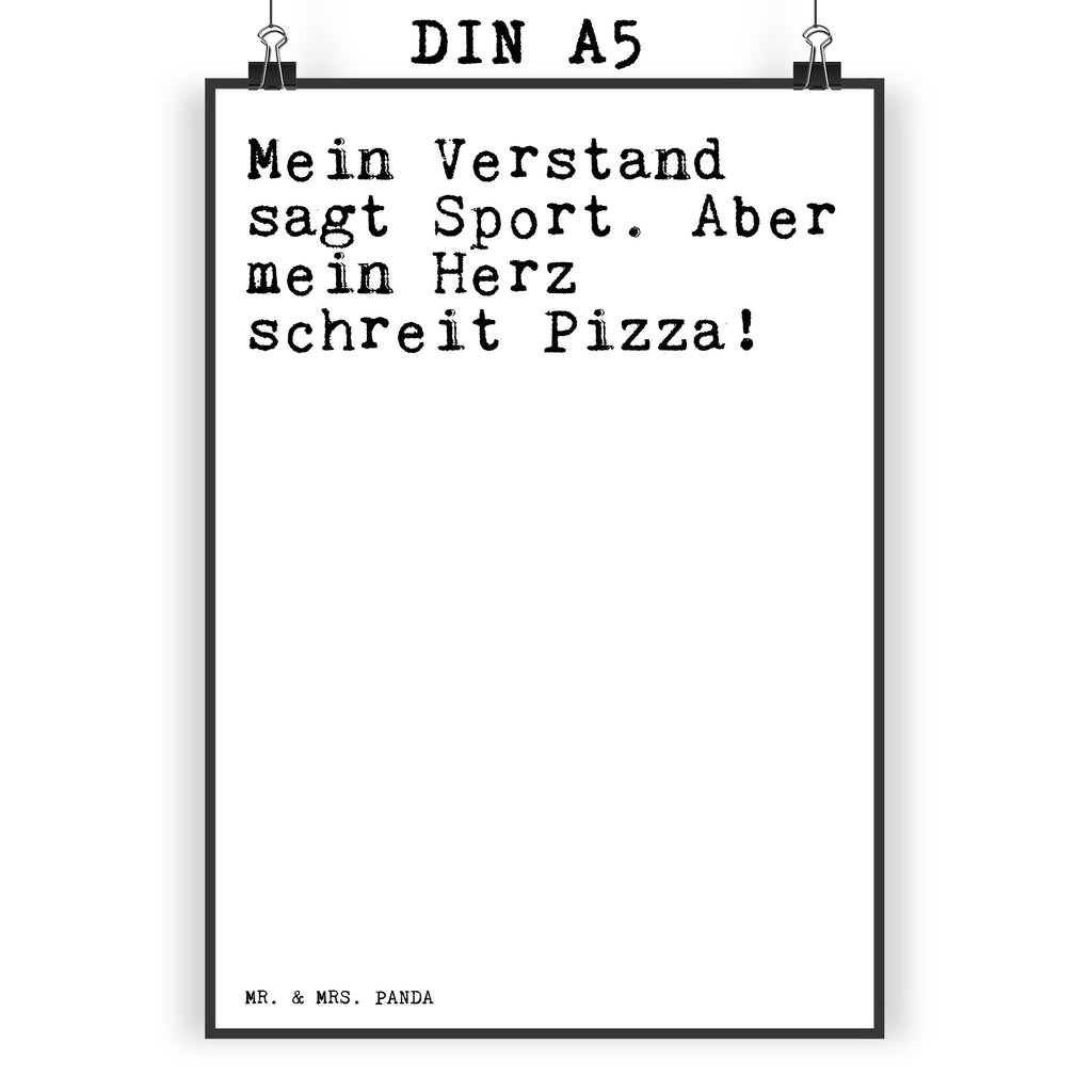 Poster Mein Verstand sagt Sport.... Poster, Wandposter, Bild, Wanddeko, Küchenposter, Kinderposter, Wanddeko Bild, Raumdekoration, Wanddekoration, Handgemaltes Poster, Mr. & Mrs. Panda Poster, Designposter, Kunstdruck, Posterdruck, Spruch, Sprüche, lustige Sprüche, Weisheiten, Zitate, Spruch Geschenke, Spruch Sprüche Weisheiten Zitate Lustig Weisheit Worte