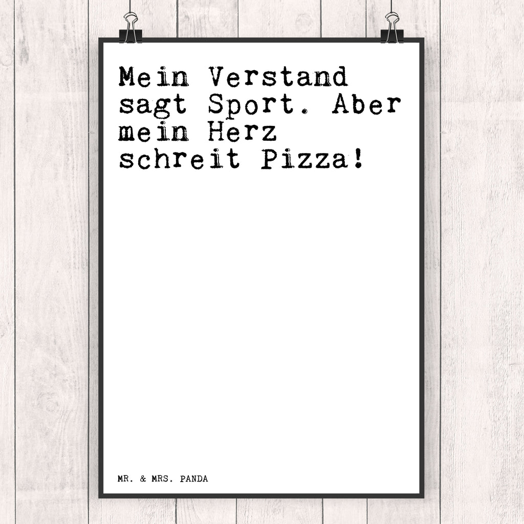 Poster Mein Verstand sagt Sport.... Poster, Wandposter, Bild, Wanddeko, Küchenposter, Kinderposter, Wanddeko Bild, Raumdekoration, Wanddekoration, Handgemaltes Poster, Mr. & Mrs. Panda Poster, Designposter, Kunstdruck, Posterdruck, Spruch, Sprüche, lustige Sprüche, Weisheiten, Zitate, Spruch Geschenke, Spruch Sprüche Weisheiten Zitate Lustig Weisheit Worte