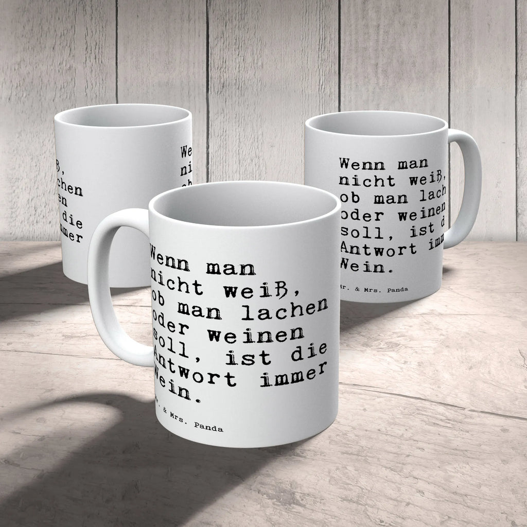 Tasse Sprüche und Zitate Wenn man nicht weiß, ob man lachen oder weinen soll, ist die Antwort immer Wein. Tasse, Kaffeetasse, Teetasse, Becher, Kaffeebecher, Teebecher, Keramiktasse, Porzellantasse, Büro Tasse, Geschenk Tasse, Tasse Sprüche, Tasse Motive, Kaffeetassen, Tasse bedrucken, Designer Tasse, Cappuccino Tassen, Schöne Teetassen, Spruch, Sprüche, lustige Sprüche, Weisheiten, Zitate, Spruch Geschenke, Spruch Sprüche Weisheiten Zitate Lustig Weisheit Worte